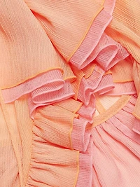 Ciara Ruffled Semi-Sheer Top
