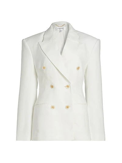 Cosette Double Breasted Linen Blazer