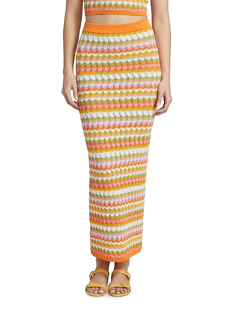 Wilkins Chevron Knit Maxi Skirt