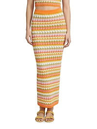 Wilkins Chevron Knit Maxi Skirt