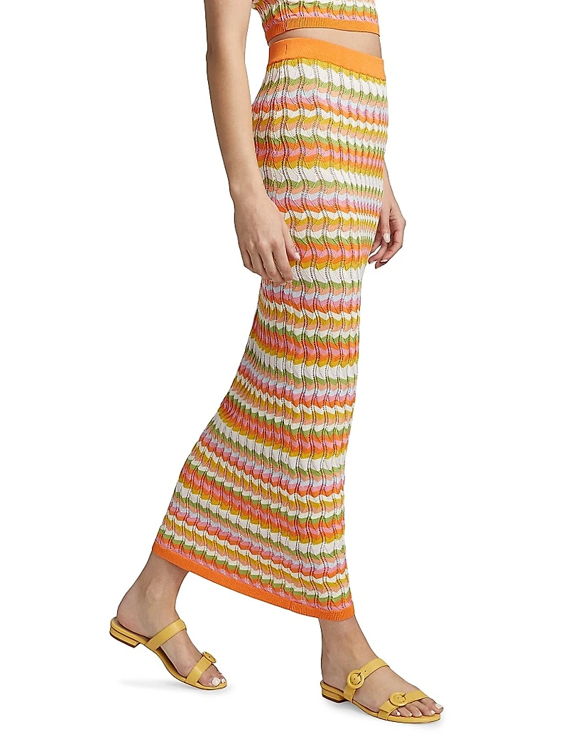 Wilkins Chevron Knit Maxi Skirt