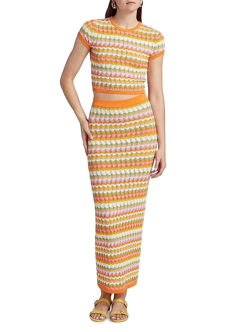 Wilkins Chevron Knit Maxi Skirt