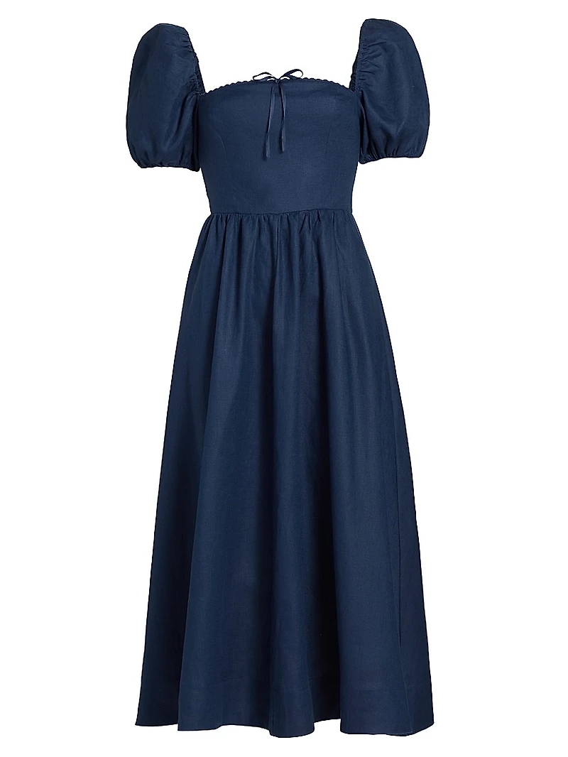 Marella Linen Midi-Dress