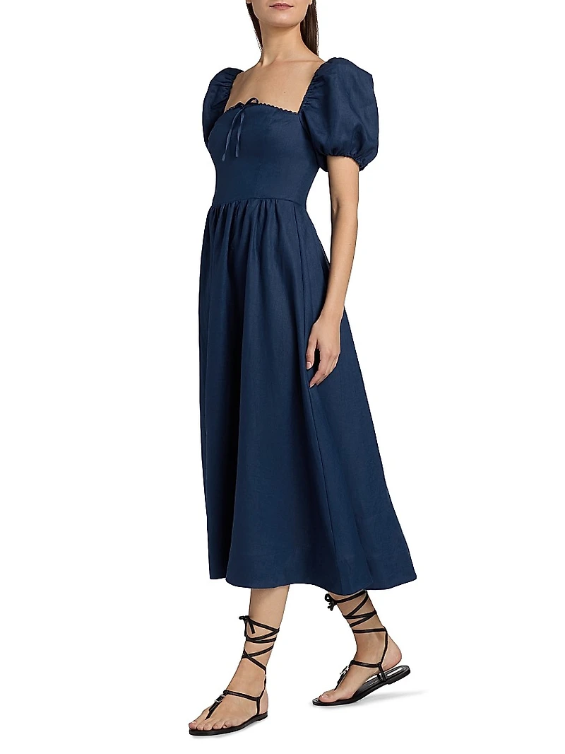 Marella Linen Midi-Dress