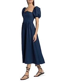 Marella Linen Midi-Dress
