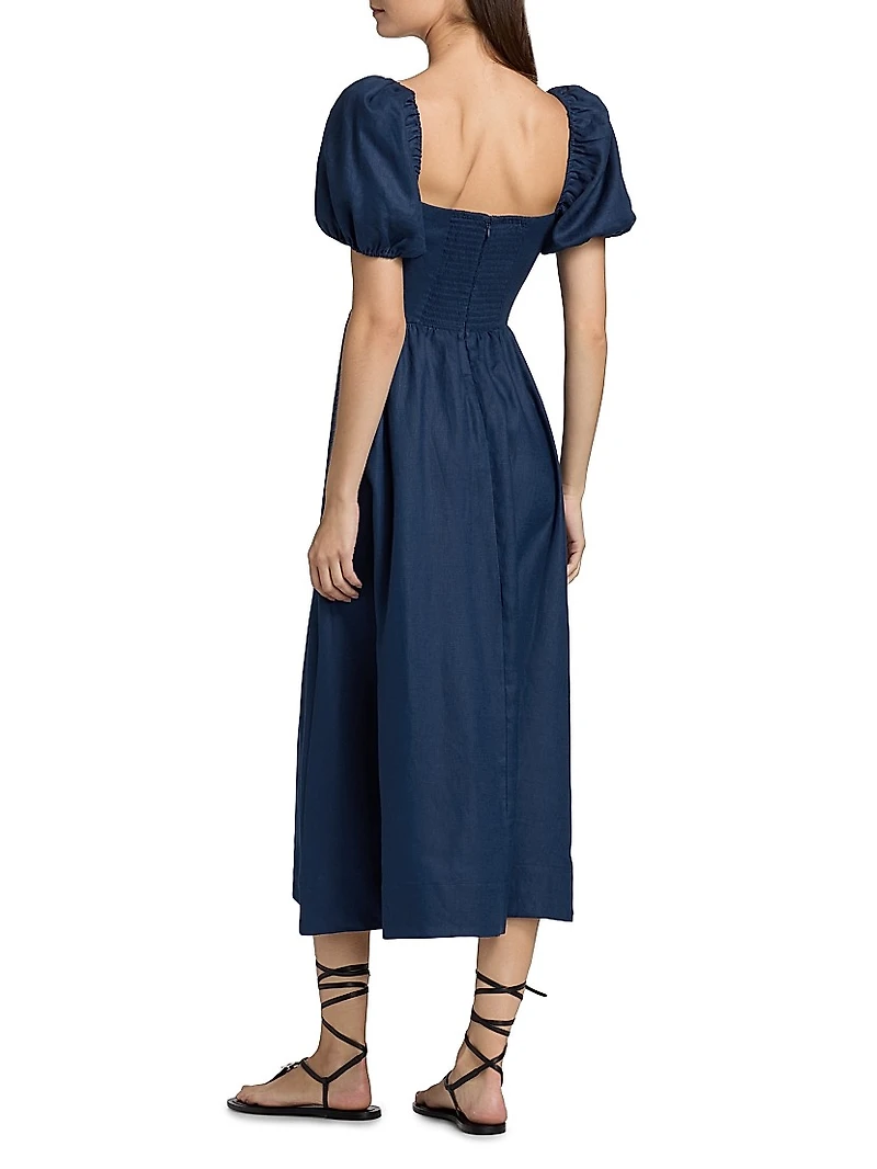 Marella Linen Midi-Dress