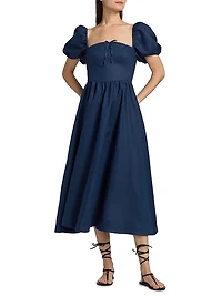 Marella Linen Midi-Dress