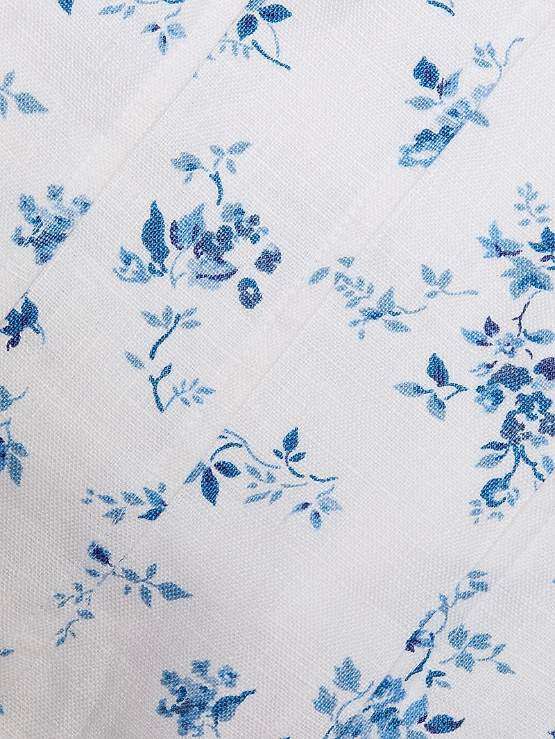 Hattie Seamed Floral Linen Top