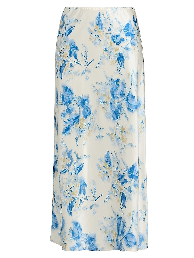 Layla Floral Silk Midi-skirt