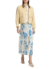 Layla Floral Silk Midi-skirt