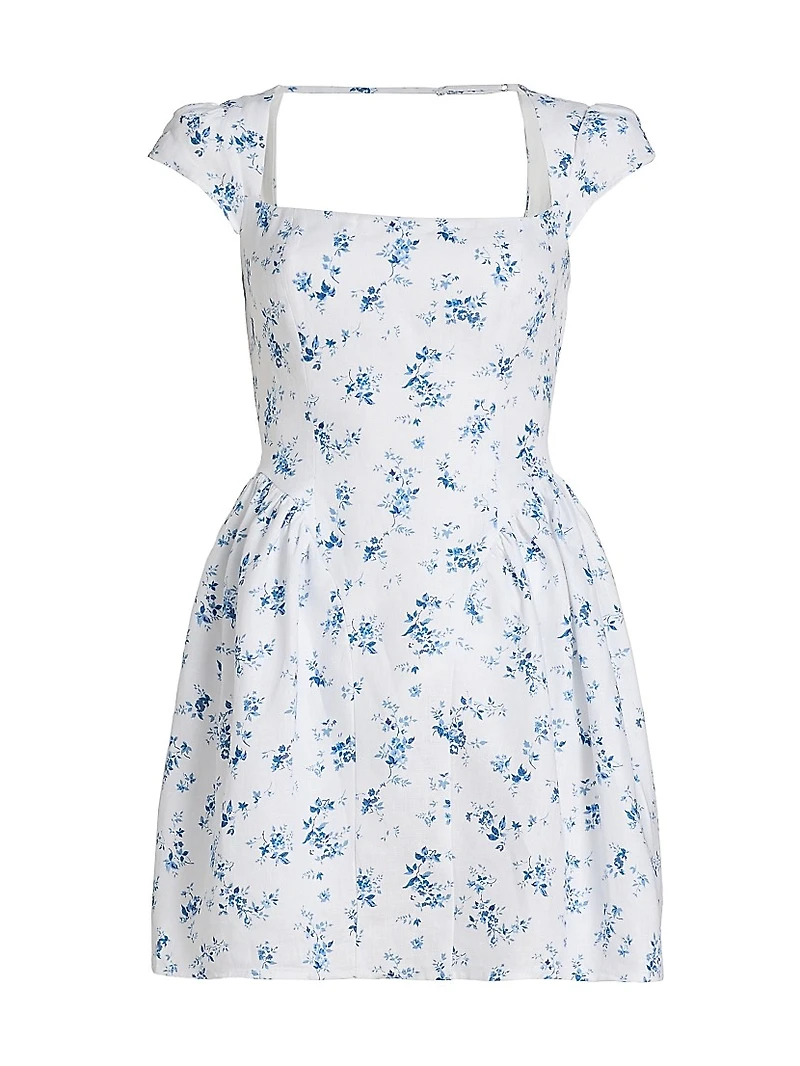 Oaklyn Floral Linen Minidress