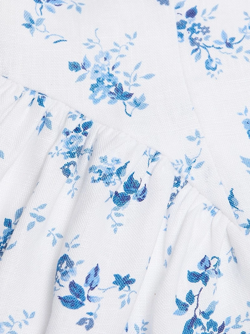 Oaklyn Floral Linen Minidress