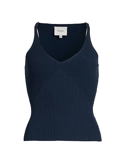 Peony Rib-Knit Sweater Tank