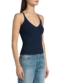 Peony Rib-Knit Sweater Tank