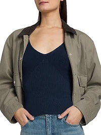 Peony Rib-Knit Sweater Tank