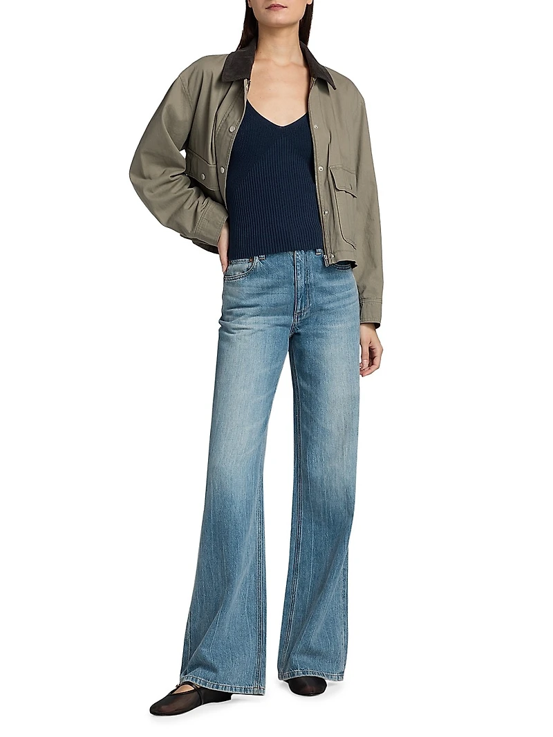 Peony Rib-Knit Sweater Tank