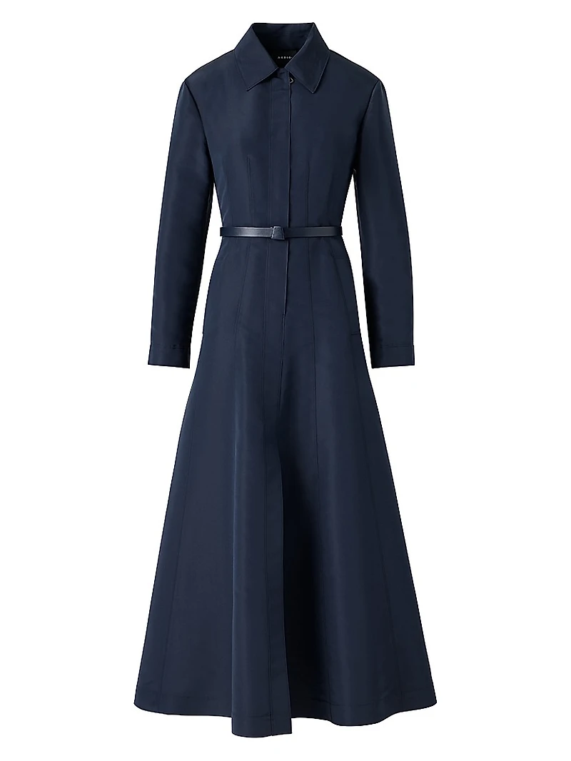 Ottoman Silk Belted Shirtdress