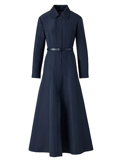 Ottoman Silk Belted Shirtdress