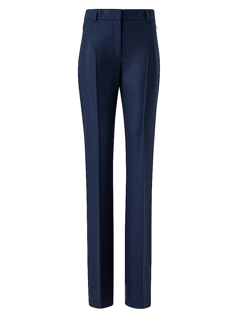 Marilyn Strech Flannel Boot-Cut Pants