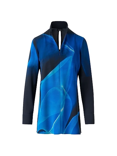 Cyanotype Silk Tunic Blouse