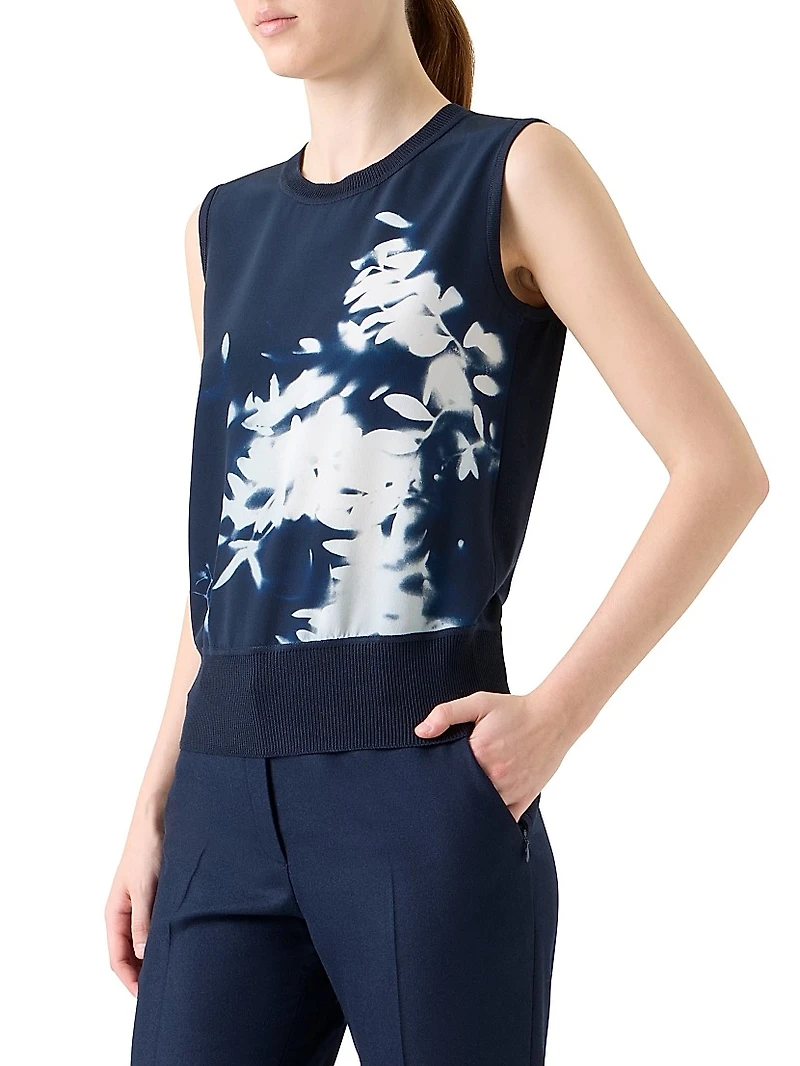 Wildflower Silk Knit Top