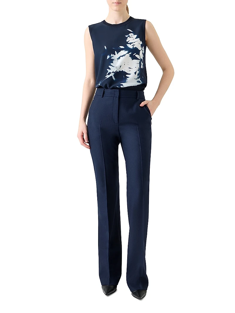 Wildflower Silk Knit Top