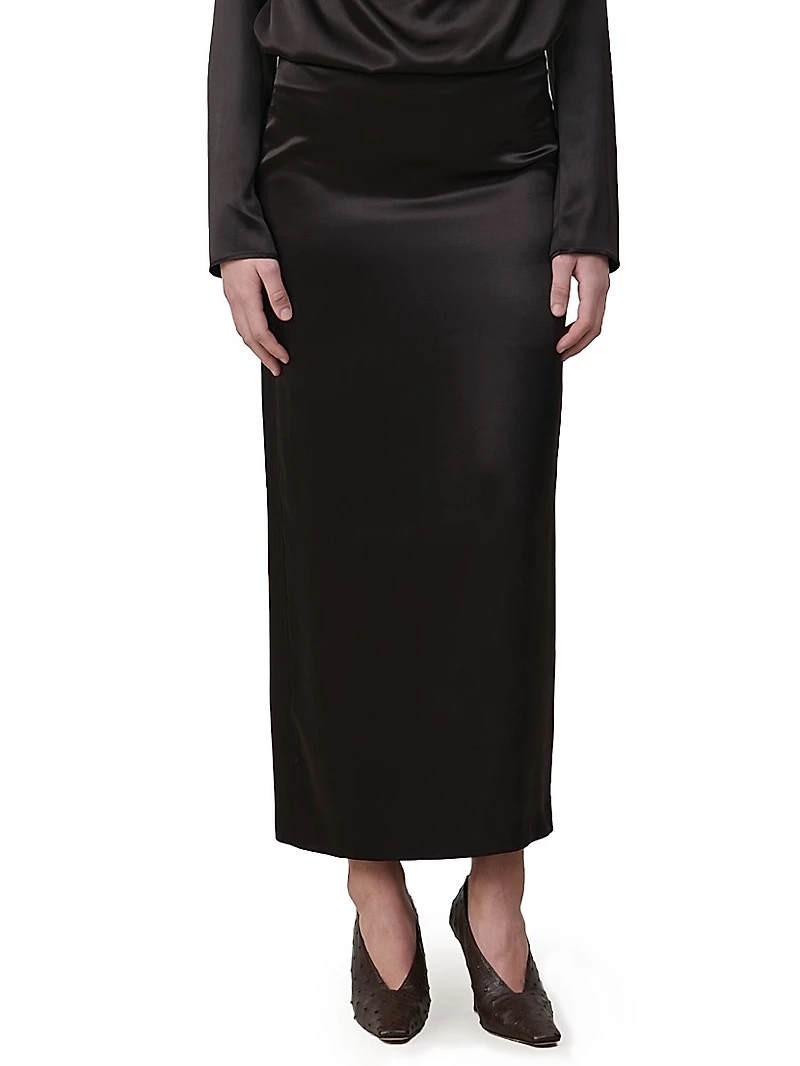 Jackie Satin Maxi Skirt