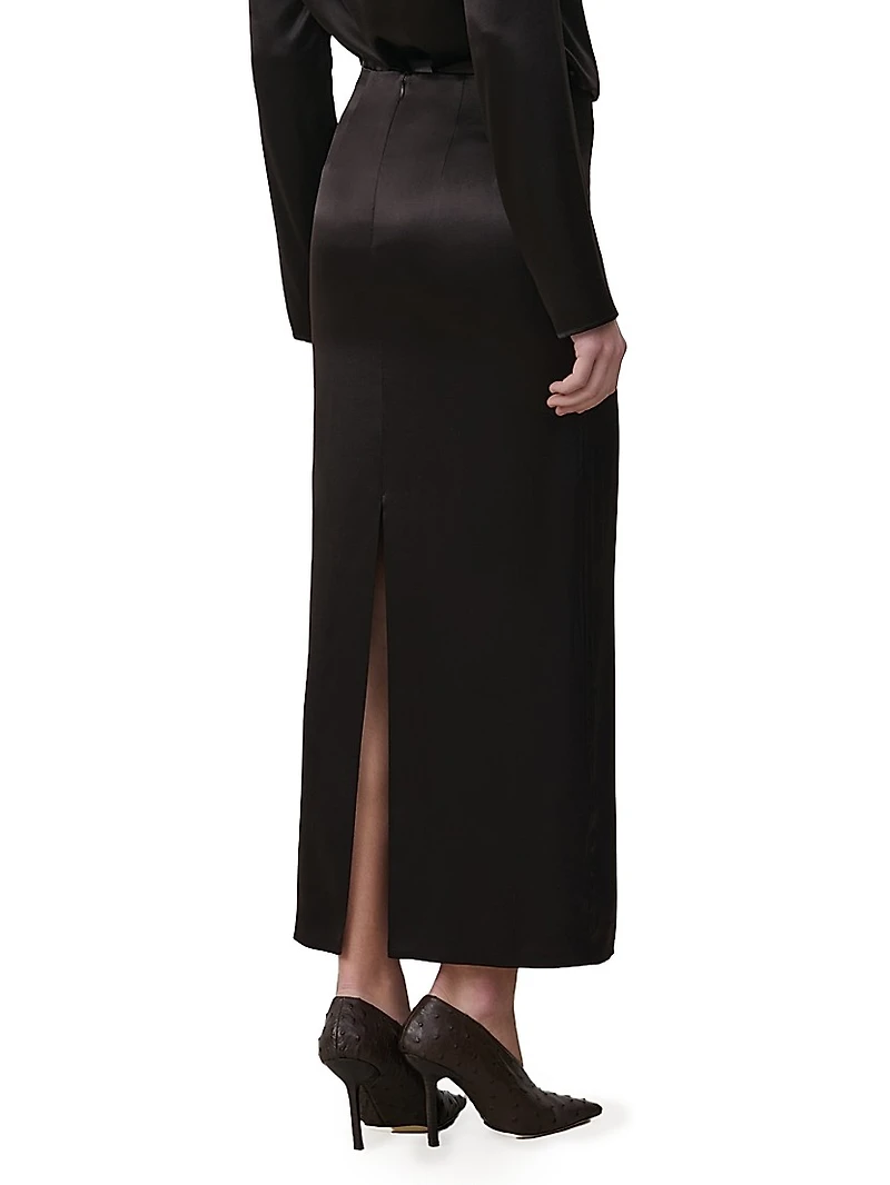 Jackie Satin Maxi Skirt