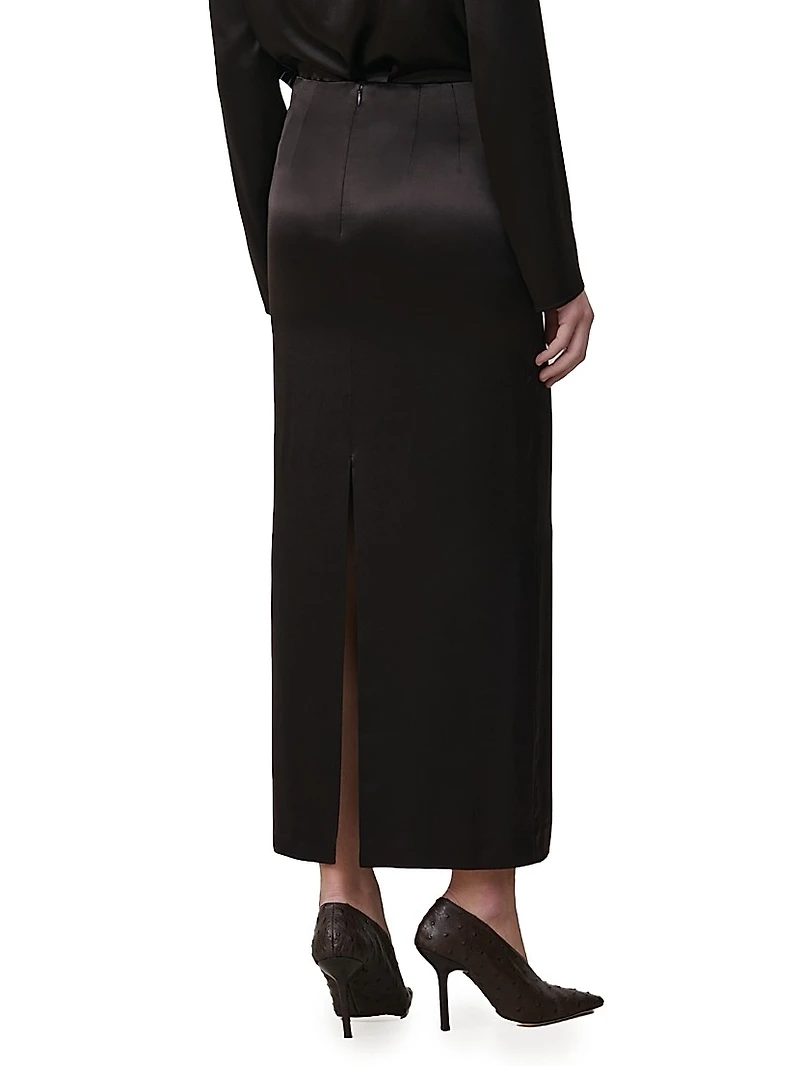 Jackie Satin Maxi Skirt