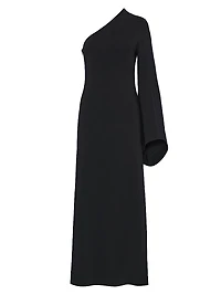 Monia One-Shoulder A-Line Gown