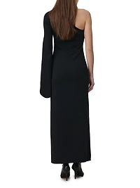 Monia One-Shoulder A-Line Gown