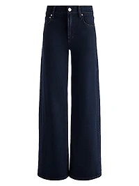 Trish Stretch Mid-Rise Wide-Leg Jeans