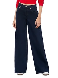Trish Stretch Mid-Rise Wide-Leg Jeans