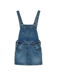Denim Bib Overall Mini-Dress