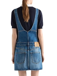 Denim Bib Overall Mini-Dress