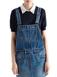 Denim Bib Overall Mini-Dress