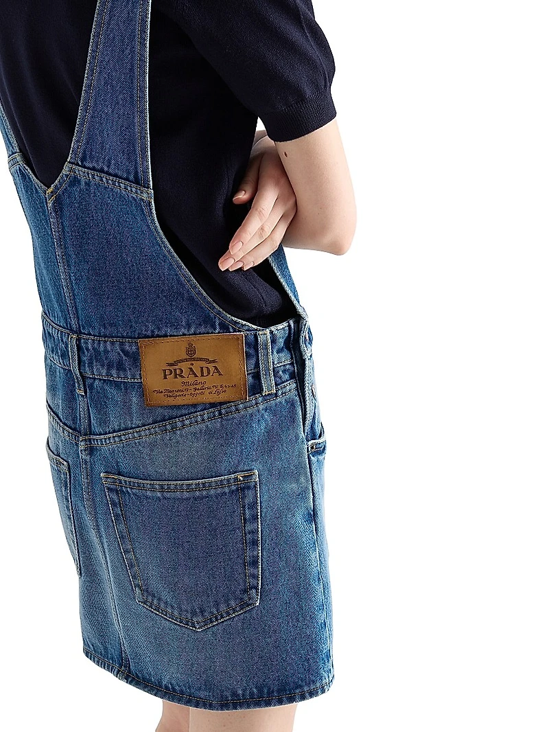Denim Bib Overall Mini-Dress