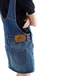 Denim Bib Overall Mini-Dress