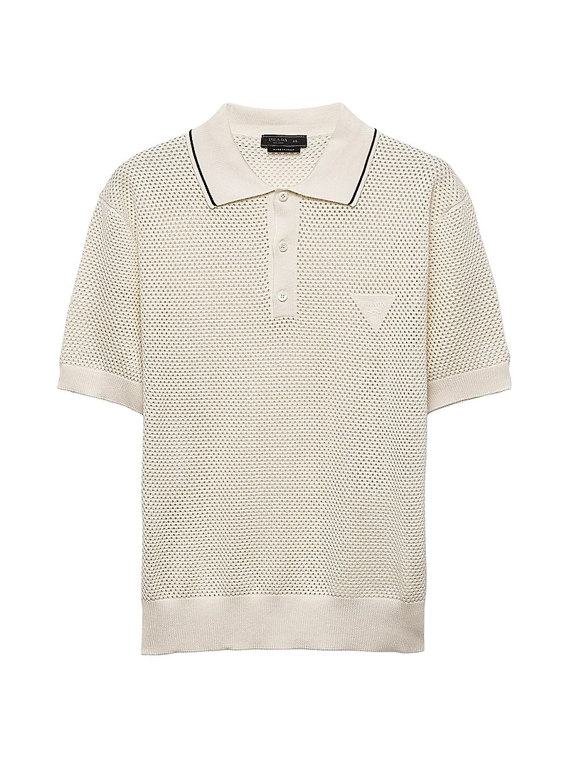 Silk and Cotton Polo Shirt