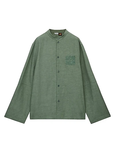 LOEWE x Paula's Ibiza Monogram Woven Long-Sleeve Shirt