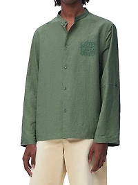 LOEWE x Paula's Ibiza Monogram Woven Long-Sleeve Shirt