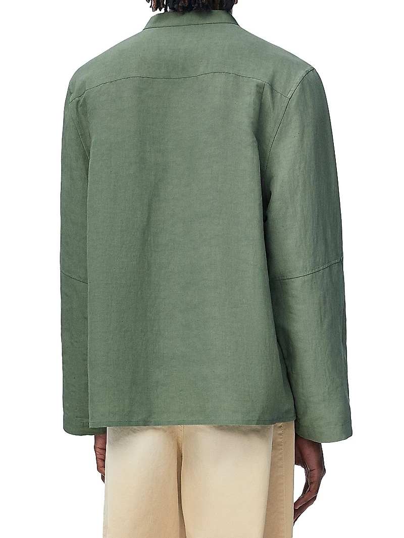 LOEWE x Paula's Ibiza Monogram Woven Long-Sleeve Shirt