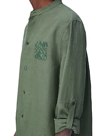 LOEWE x Paula's Ibiza Monogram Woven Long-Sleeve Shirt