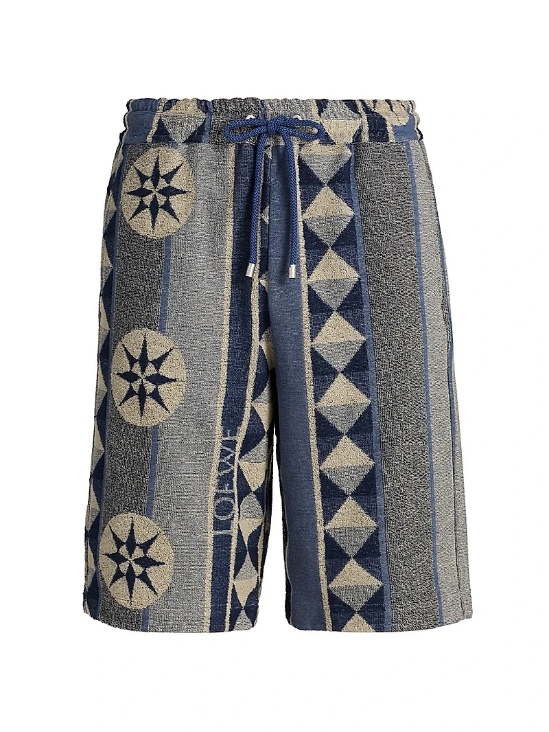 LOEWE x Paula's Ibiza Jacquard Terry Cotton Shorts