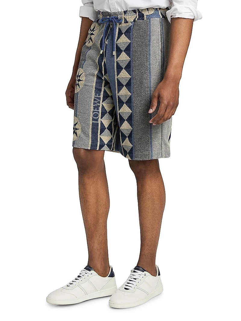 LOEWE x Paula's Ibiza Jacquard Terry Cotton Shorts