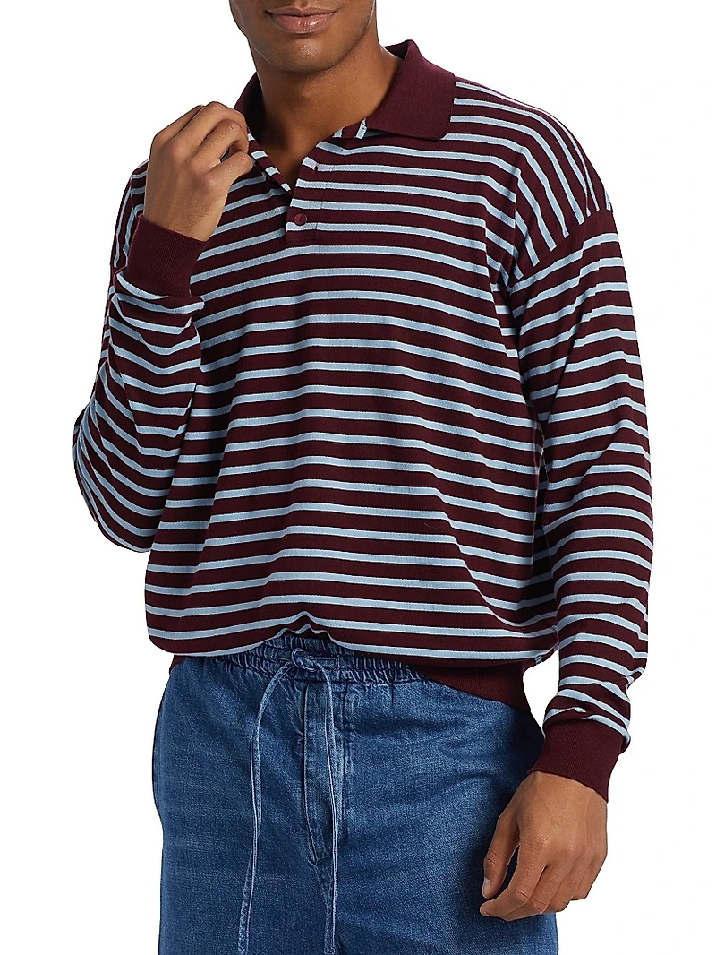 LOEWE x Paula's Ibiza Long-Sleeve Polo Sweater