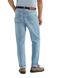 Lightweight Denim Traditional Fit Five Pocket Jeans