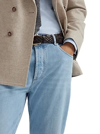 Lightweight Denim Traditional Fit Five Pocket Jeans