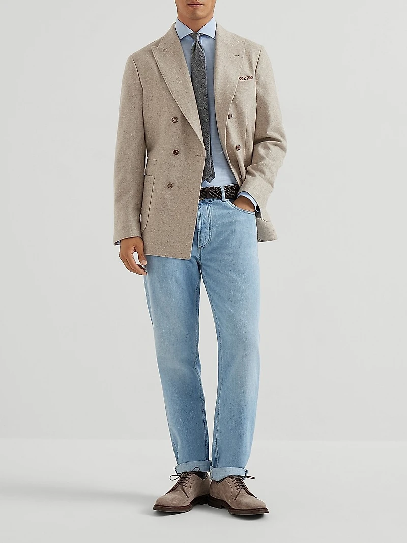 Lightweight Denim Traditional Fit Five Pocket Jeans