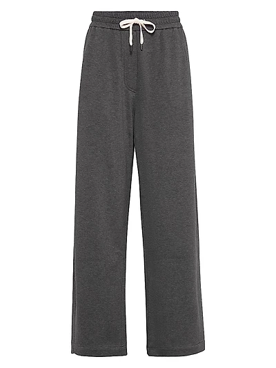 Techno Cotton Piqué Track Trousers